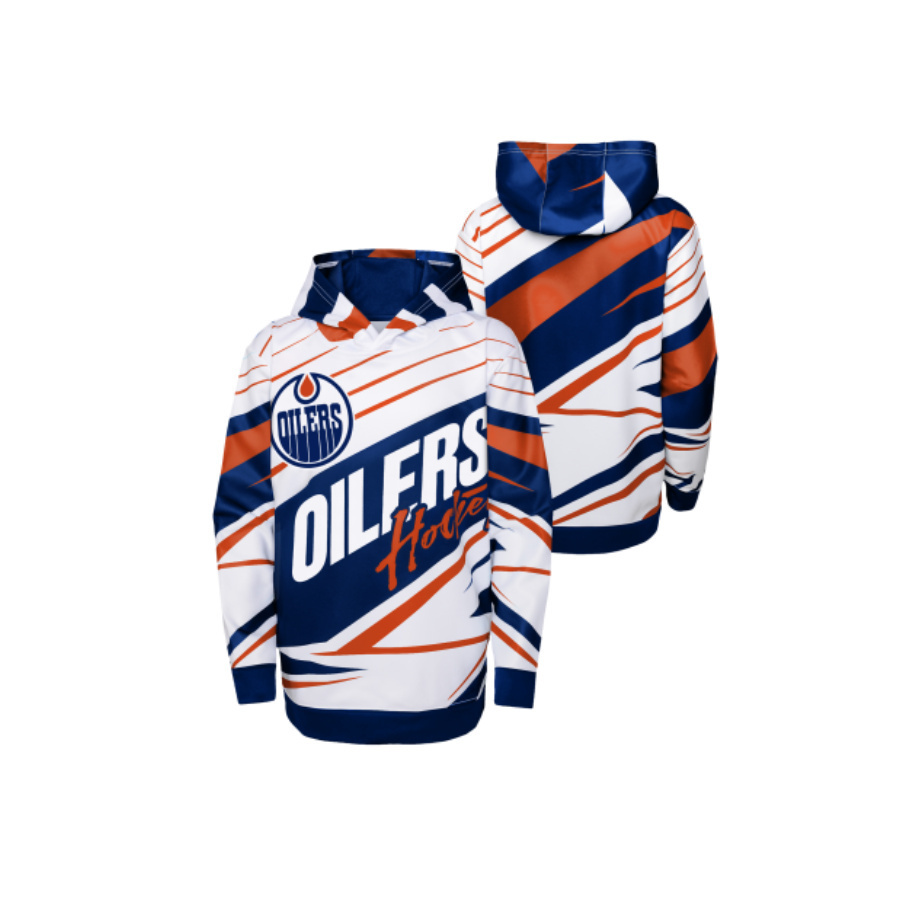 NHL ADEPT QUARTERBACK PULLOVER SUBLIMATED HOODIE EDMONTON OILERS DETSKÁ MIKINA